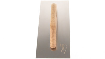 Toolty Stainless Steel Trowel with Wooden Handle 320mm for Smoothing ...