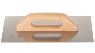 Toolty Stainless Steel Trowel with Wooden Handle 320mm for Smoothing ...
