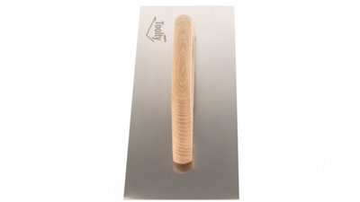 Toolty Stainless Steel Trowel with Wooden Handle 320mm for Smoothing Plaster Mortar Adhesive Plastering DIY - 8