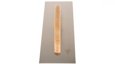 Toolty Stainless Steel Trowel with Wooden Handle 360mm for Smoothing Plaster Mortar Adhesive Plastering DIY - 5