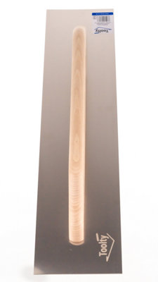 Toolty Stainless Steel Trowel with Wooden Handle 580mm for Smoothing Plaster Mortar Adhesive Plastering DIY - 6