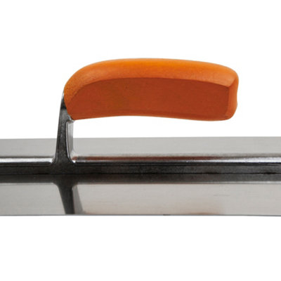 Toolty Stainless Steel Trowel with Wooden Handle on Aluminium Foot 320mm for Smoothing Plaster Mortar Adhesive DIY - 4