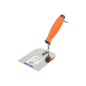 Toolty Stucco Wall Putty Finishing Trowel with Rubber Handle 100mm Stainless Steel for Brickwork and Plastering Rendering DIY