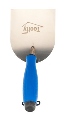 Toolty Stucco Wall Putty Finishing Trowel with Rubber Handle 100mm Stainless Steel for Brickwork and Plastering Rendering DIY - 4