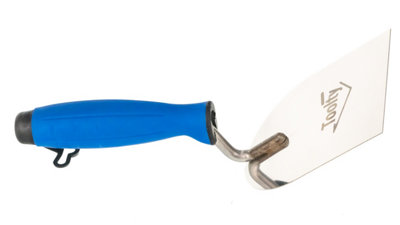 Toolty Stucco Wall Putty Finishing Trowel with Rubber Handle 100mm Stainless Steel for Brickwork and Plastering Rendering DIY - 5