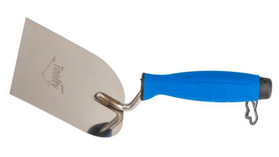 Toolty Stucco Wall Putty Finishing Trowel with Rubber Handle 120mm Stainless Steel for Brickwork and Plastering Rendering DIY - 3