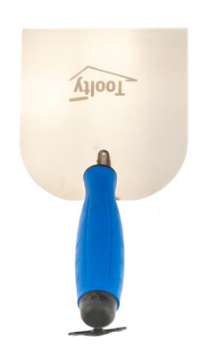 Toolty Stucco Wall Putty Finishing Trowel with Rubber Handle 120mm Stainless Steel for Brickwork and Plastering Rendering DIY - 5