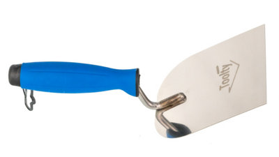 Toolty Stucco Wall Putty Finishing Trowel with Rubber Handle 120mm Stainless Steel for Brickwork and Plastering Rendering DIY - 6