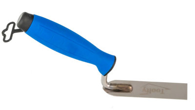 Toolty Stucco Wall Putty Finishing Trowel with Rubber Handle 30x110mm Stainless Steel for Brickwork and Plastering Rendering DIY - 6