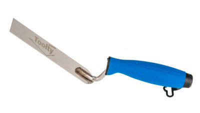 Toolty Stucco Wall Putty Finishing Trowel with Rubber Handle 30x160mm Stainless Steel for Brickwork and Plastering Rendering DIY - 6