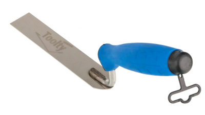 Toolty Stucco Wall Putty Finishing Trowel with Rubber Handle 30x160mm Stainless Steel for Brickwork and Plastering Rendering DIY - 7