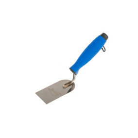 Toolty Stucco Wall Putty Finishing Trowel with Rubber Handle 50mm Stainless Steel for Brickwork and Plastering Rendering DIY