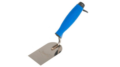 Toolty Stucco Wall Putty Finishing Trowel with Rubber Handle 60mm Stainless Steel for Brickwork and Plastering Rendering DIY
