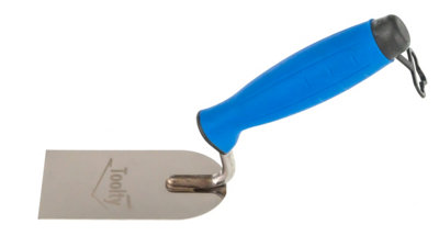 Toolty Stucco Wall Putty Finishing Trowel with Rubber Handle 60mm Stainless Steel for Brickwork and Plastering Rendering DIY