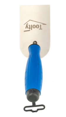 Toolty Stucco Wall Putty Finishing Trowel with Rubber Handle 60mm Stainless Steel for Brickwork and Plastering Rendering DIY - 4