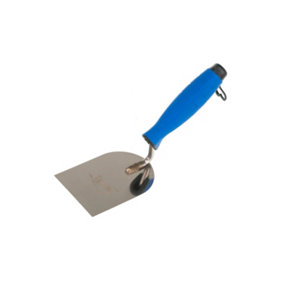 Toolty Stucco Wall Putty Finishing Trowel with Rubber Handle 80mm Stainless Steel for Brickwork and Plastering Rendering DIY