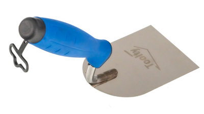 Toolty Stucco Wall Putty Finishing Trowel with Rubber Handle 80mm Stainless Steel for Brickwork and Plastering Rendering DIY - 4