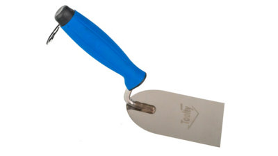 Toolty Stucco Wall Putty Finishing Trowel with Rubber Handle 80mm Stainless Steel for Brickwork and Plastering Rendering DIY - 5