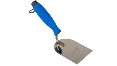 Toolty Stucco Wall Putty Finishing Trowel with Rubber Handle 80mm Stainless Steel for Brickwork and Plastering Rendering DIY - 6