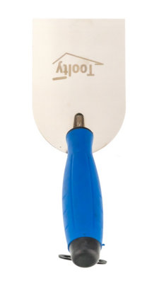 Toolty Stucco Wall Putty Finishing Trowel with Rubber Handle 80mm Stainless Steel for Brickwork and Plastering Rendering DIY - 9
