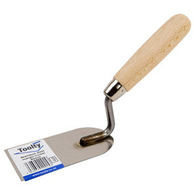 Toolty Stucco Wall Putty Finishing Trowel with Wooden Handle 60mm Stainless Steel for Brickwork and Plastering Rendering DIY