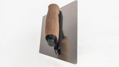 Toolty Trapezoidal Trowel with Cork Handle on Aluminium Foot 240mm Stainless Steel for Finishing Plastering Smoothing DIY - 6