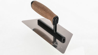 Toolty Trapezoidal Trowel with Cork Handle on Aluminium Foot 240mm Stainless Steel for Finishing Plastering Smoothing DIY - 5