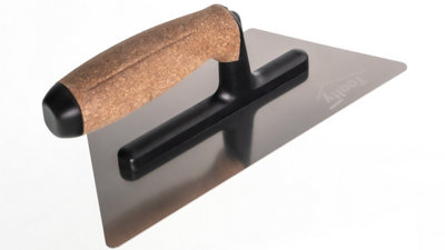 Toolty Trapezoidal Trowel with Cork Handle on Polyamide Foot 240mm Stainless Steel for Finishing Plastering Smoothing DIY - 5