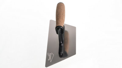 Toolty Trapezoidal Trowel with Cork Handle on Polyamide Foot 240mm Stainless Steel for Finishing Plastering Smoothing DIY - 8