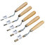 Toolty Tuck Pointing Jointing Finger Trowel Set (5PCS) with Wooden Handle 6,8,10,12,14mm Stainless Steel DIY