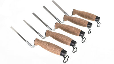 Toolty Tuck Pointing Jointing Finger Trowel Set with Cork Handle Stainless Steel - 5 PCS 6, 8, 10, 12, 14mm Bricklayer DIY