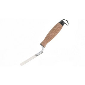 Toolty Tuck Pointing Jointing Finger Trowel with Cork Handle Stainless Steel Hand Tool - 12mm - Bricklayer DIY