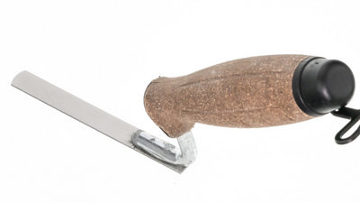 Toolty Tuck Pointing Jointing Finger Trowel with Cork Handle Stainless Steel Hand Tool - 12mm - Bricklayer DIY - 3