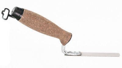 Toolty Tuck Pointing Jointing Finger Trowel with Cork Handle Stainless Steel Hand Tool - 12mm - Bricklayer DIY - 6