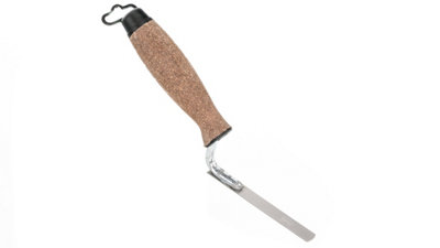 Toolty Tuck Pointing Jointing Finger Trowel with Cork Handle Stainless Steel Hand Tool - 12mm - Bricklayer DIY - 7