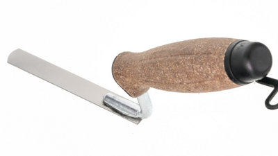 Toolty Tuck Pointing Jointing Finger Trowel with Cork Handle Stainless Steel Hand Tool - 14mm - Bricklayer DIY - 3