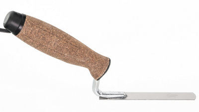 Toolty Tuck Pointing Jointing Finger Trowel with Cork Handle Stainless Steel Hand Tool - 14mm - Bricklayer DIY - 6