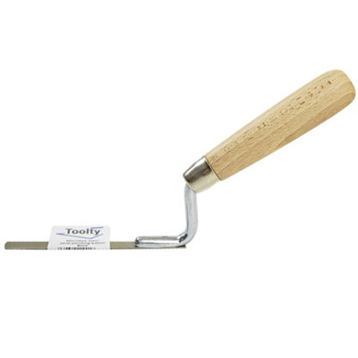Toolty Tuck Pointing Jointing Finger Trowel with Wooden Handle 8mm Stainless Steel DIY