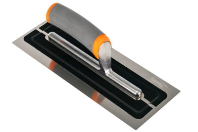 Toolty Ultra Flexible Finishing Stainless Steel Trowel with Soft Grip Handle 11" for Plastering Rendering DIY - 5