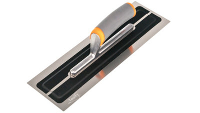 Toolty Ultra Flexible Finishing Stainless Steel Trowel with Soft Grip Handle 14 for Plastering Rendering DIY