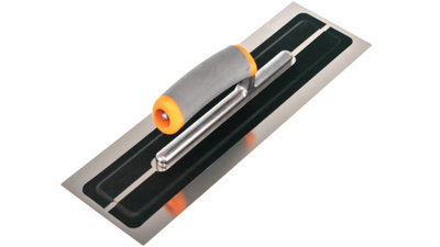 Toolty Ultra Flexible Finishing Stainless Steel Trowel with Soft Grip Handle 14" for Plastering Rendering DIY - 7