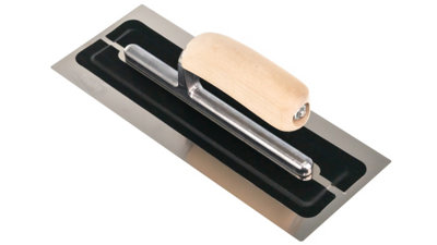 Toolty Ultra Flexible Finishing Stainless Steel Trowel with Wooden Handle 11" for Plastering Rendering DIY - 3