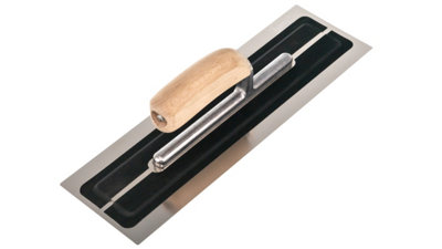 Toolty Ultra Flexible Finishing Stainless Steel Trowel with Wooden Handle 14" for Plastering Rendering DIY - 7