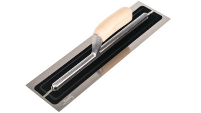 Toolty Ultra Flexible Finishing Stainless Steel Trowel with Wooden ...