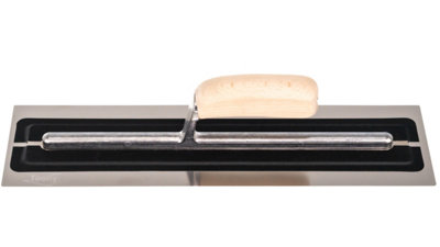 Toolty Ultra Flexible Finishing Stainless Steel Trowel with Wooden ...