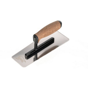 Toolty Venetian Trowel with Cork Handle on Aluminium Foot 240mm for Plastering Rendering Smoothing Finishing DIY