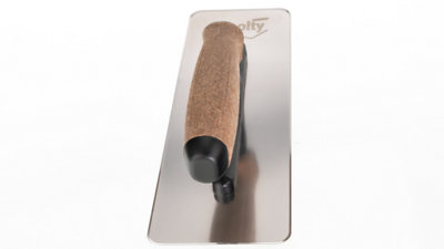 Toolty Venetian Trowel with Cork Handle on Polyamide Foot 240mm for Plastering Rendering Smoothing Finishing DIY