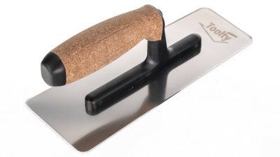 Toolty Venetian Trowel with Cork Handle on Polyamide Foot 240mm for Plastering Rendering Smoothing Finishing DIY - 5