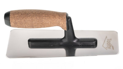 Toolty Venetian Trowel with Cork Handle on Polyamide Foot 240mm for Plastering Rendering Smoothing Finishing DIY - 6