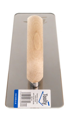 Toolty Venetian Trowel with Wooden Handle 240 mm Stainless Stell for Plastering Rendering Finishing DIY